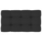 vidaXL Sofá de palets 2 plazas cojines madera pino impregnada negro vidaXL Sofá de palets 2 plazas cojines madera pino impregnada negro