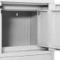 vidaXL Armario de oficina con macetero acero gris claro 90x40x125 cm vidaXL Armario de oficina con macetero acero gris claro 90x40x125 cm