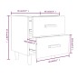 vidaXL Mesitas de noche 2 unidades roble marrón 40x35x47,5 cm vidaXL Mesitas de noche 2 unidades roble marrón 40x35x47,5 cm