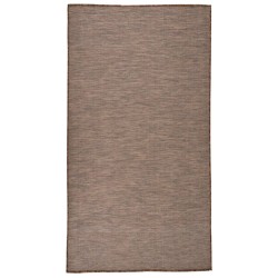 vidaXL Alfombra de exterior de tejido plano marrón 80x150 cm