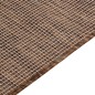 vidaXL Alfombra de exterior de tejido plano marrón 80x150 cm vidaXL Alfombra de exterior de tejido plano marrón 80x150 cm