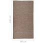 vidaXL Alfombra de exterior de tejido plano marrón 80x150 cm vidaXL Alfombra de exterior de tejido plano marrón 80x150 cm