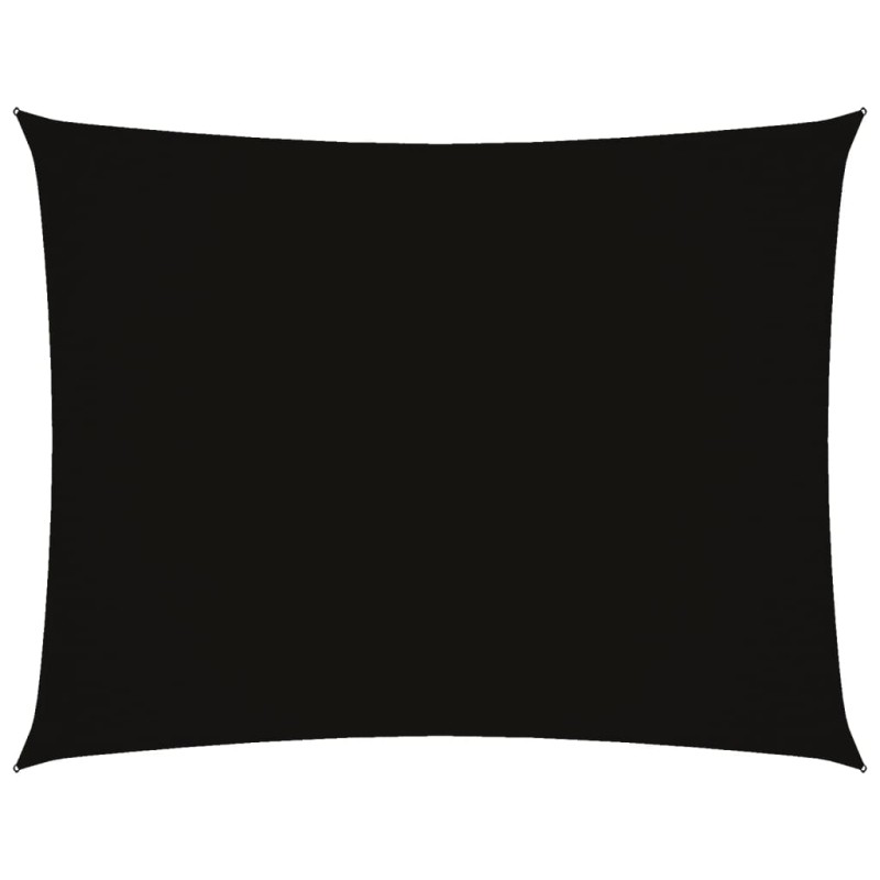 vidaXL Toldo de vela rectangular tela Oxford negro 2,5x4 m
