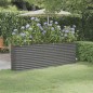 vidaXL Jardinera arriate acero recubrimiento polvo gris 224x40x68 cm vidaXL Jardinera arriate acero recubrimiento polvo gris 224x40x68 cm