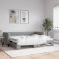 vidaXL Sofá cama nido tela gris claro 90x200 cm vidaXL Sofá cama nido tela gris claro 90x200 cm