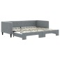 vidaXL Sofá cama nido tela gris claro 90x200 cm vidaXL Sofá cama nido tela gris claro 90x200 cm