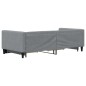 vidaXL Sofá cama nido con cajones tela gris claro 90x200 cm