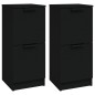 vidaXL Aparador de madera contrachapada negro 30x30x70 cm vidaXL Aparador de madera contrachapada negro 30x30x70 cm