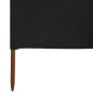 vidaXL Paravientos de playa de 3 paneles tela negro 400x120 cm vidaXL Paravientos de playa de 3 paneles tela negro 400x120 cm
