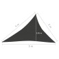 vidaXL Toldo de vela gris antracita HDPE 160 g/m² 3x4x5 m vidaXL Toldo de vela gris antracita HDPE 160 g/m² 3x4x5 m