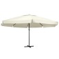 vidaXL Sombrilla de jardín y palo de aluminio blanco arena 600 cm vidaXL Sombrilla de jardín y palo de aluminio blanco arena 600 cm