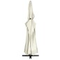 vidaXL Sombrilla de jardín y palo de aluminio blanco arena 600 cm vidaXL Sombrilla de jardín y palo de aluminio blanco arena 600 cm
