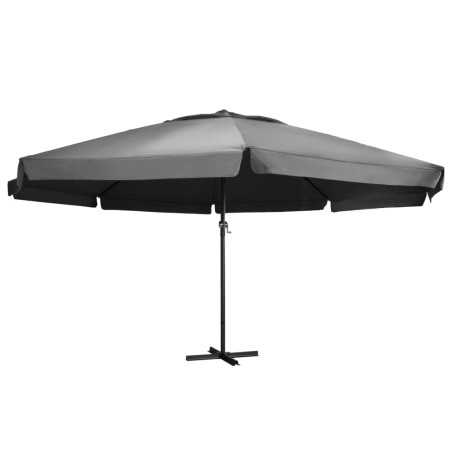 vidaXL Sombrilla de jardín con palo de aluminio gris antracita 600 cm 