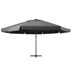 vidaXL Sombrilla de jardín con palo de aluminio gris antracita 600 cm 