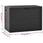 vidaXL Caja de almacenamiento de jardín gris antracita 78x44x55 cm vidaXL Caja de almacenamiento de jardín gris antracita 78x44x55 cm