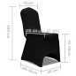 vidaXL Funda para silla elástica 4 unidades negra vidaXL Funda para silla elástica 4 unidades negra