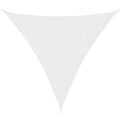 vidaXL Toldo de vela triangular tela Oxford blanco 5x5x5 m