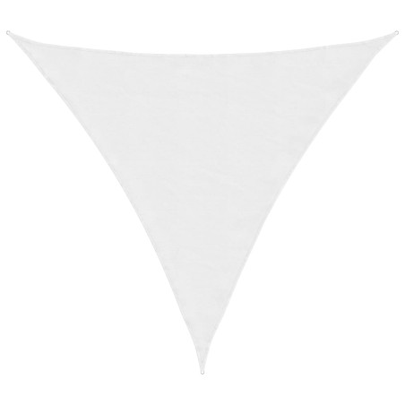 vidaXL Toldo de vela triangular tela Oxford blanco 5x5x5 m