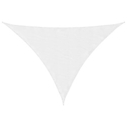 vidaXL Toldo de vela triangular tela Oxford blanco 5x7x7 m