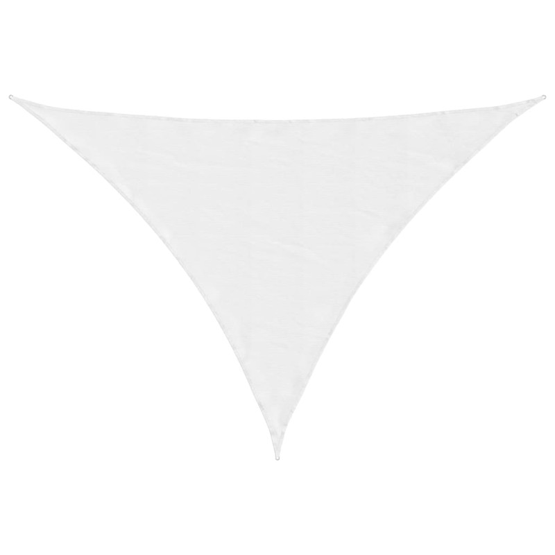 vidaXL Toldo de vela triangular tela Oxford blanco 5x7x7 m