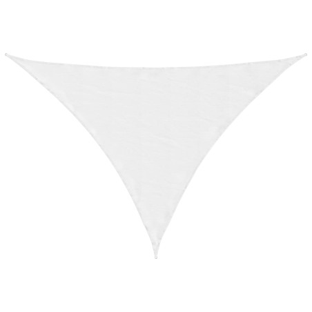 vidaXL Toldo de vela triangular tela Oxford blanco 5x7x7 m