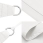vidaXL Toldo de vela triangular tela Oxford blanco 5x7x7 m