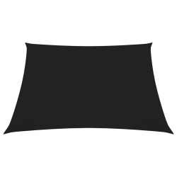 vidaXL Toldo de vela rectangular tela Oxford negro 2,5x3 m