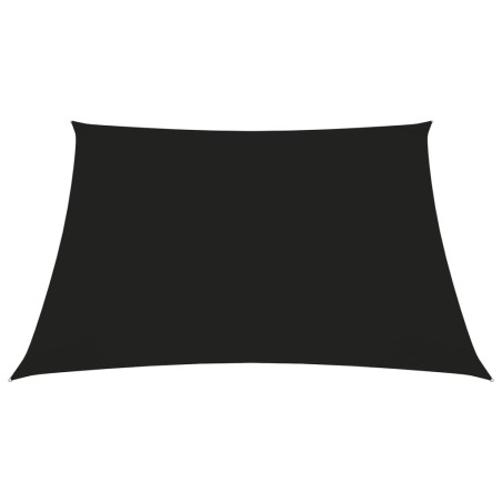 vidaXL Toldo de vela rectangular tela Oxford negro 2,5x3 m