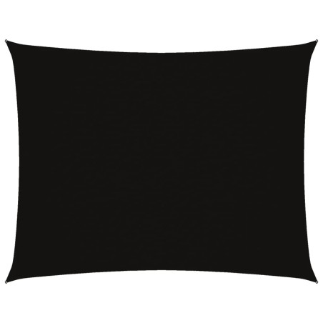 vidaXL Toldo de vela rectangular tela Oxford negro 3x4 m