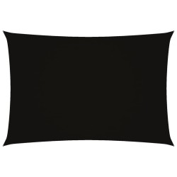 vidaXL Toldo de vela rectangular tela Oxford negro 3x5 m