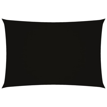 vidaXL Toldo de vela rectangular tela Oxford negro 3x5 m