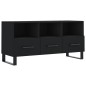 vidaXL Mueble de TV madera de ingeniería negro 102x36x50 cm vidaXL Mueble de TV madera de ingeniería negro 102x36x50 cm