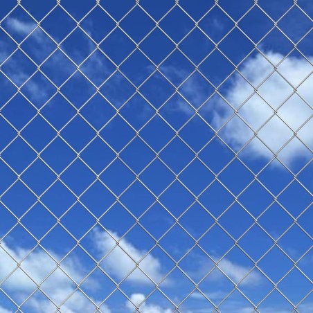 vidaXL Valla tela metálica y postes acero galvanizado plata 15x1,25 m 