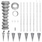 vidaXL Valla metálica con estacas postes acero galvanizado 15x1,5 m vidaXL Valla metálica con estacas postes acero galvanizado 15x1,5 m
