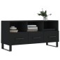 vidaXL Mueble de TV madera de ingeniería negro 102x36x50 cm vidaXL Mueble de TV madera de ingeniería negro 102x36x50 cm