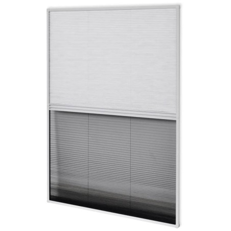 vidaXL Mosquitera plisada para ventanas aluminio 80x100cm com sombrilla 