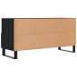 vidaXL Mueble de TV madera de ingeniería negro 102x36x50 cm vidaXL Mueble de TV madera de ingeniería negro 102x36x50 cm