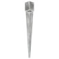 vidaXL Picas de tierra 6 uds acero galvanizado plateado 12x12x89 cm