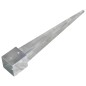 vidaXL Picas de tierra 6 uds acero galvanizado plateado 12x12x89 cm
