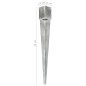 vidaXL Picas de tierra 6 uds acero galvanizado plateado 12x12x89 cm