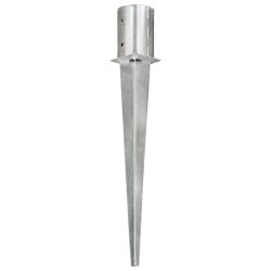 vidaXL Picas de tierra 6 unidades acero galvanizado plateado 10x76 cm