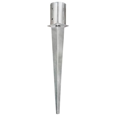 vidaXL Picas de tierra 6 unidades acero galvanizado plateado 10x76 cm