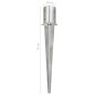 vidaXL Picas de tierra 6 unidades acero galvanizado plateado 10x76 cm vidaXL Picas de tierra 6 unidades acero galvanizado plateado 10x76 cm