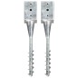 vidaXL Picas de tierra 2 unidades acero galvanizado plateado 9x9x56 cm vidaXL Picas de tierra 2 unidades acero galvanizado plateado 9x9x56 cm