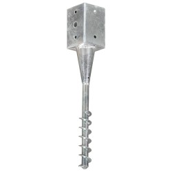 vidaXL Picas de tierra 2 unidades acero galvanizado plateado 9x9x56 cm