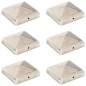 vidaXL Tapas piramidales postes valla 6 uds acero inoxidable 91x91 mm vidaXL Tapas piramidales postes valla 6 uds acero inoxidable 91x91 mm
