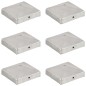 vidaXL Tapas para postes de valla 6 unidades metal galvanizado 91x91mm vidaXL Tapas para postes de valla 6 unidades metal galvanizado 91x91mm