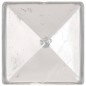 vidaXL Tapas para postes de valla 6 unidades metal galvanizado 91x91mm vidaXL Tapas para postes de valla 6 unidades metal galvanizado 91x91mm
