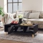 vidaXL Mesa de centro de madera contrachapada gris 103,5x60x35cm
