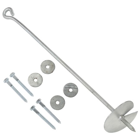 vidaXL Anclajes de tierra 6 uds metal galvanizado 10x60 cm